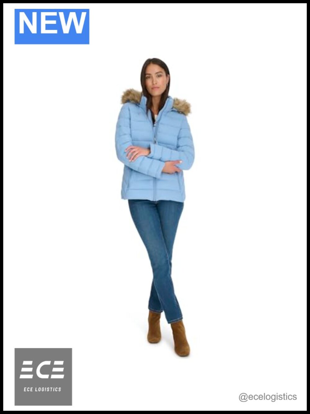 Faux Fur Trimmed Short Puffer Quilted Jacket